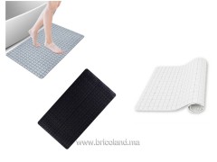 Tapis salle de bain antidérapant motif carreaux 67x39