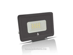 Projecteur LED SLIM SMD 10W IP65 5000K 800LM NOIR - VITO