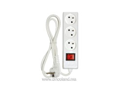Rallonge multiprise blanche (2P+T; 1,5m) - INGELEC
