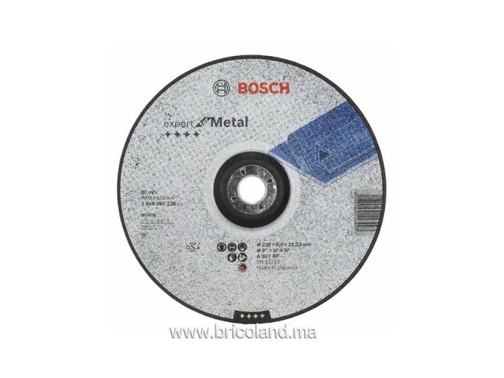 Meule à ébarber à moyeu déporté Expert for Metal Ø 230mm, épaisseur 6mm - Bosch