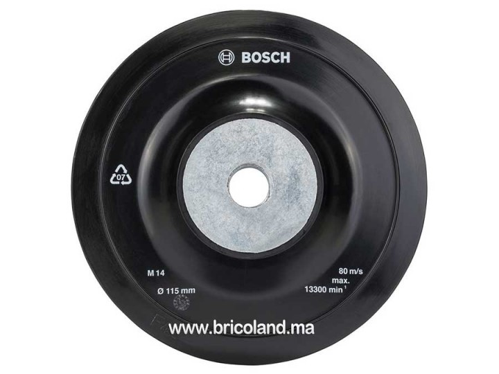 Plateau de ponçage Ø 115mm pour disques abrasifs sur fibres - Bosch