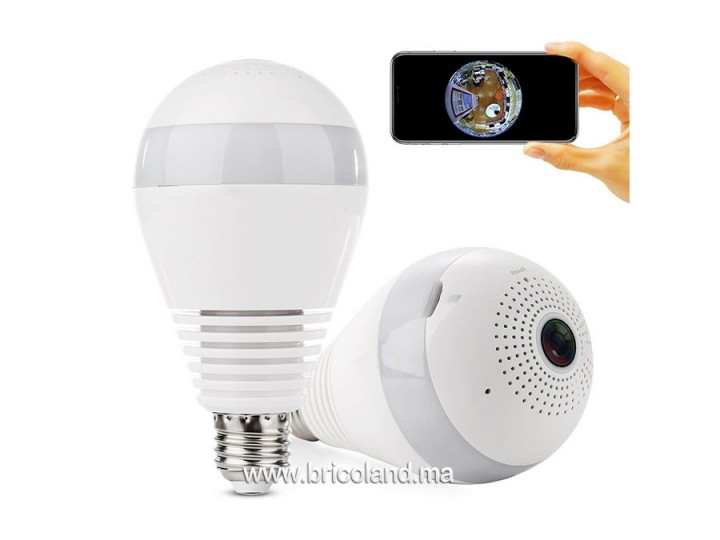 Ampoule LED + Camera WIFI 360° HD - Lighting Erri