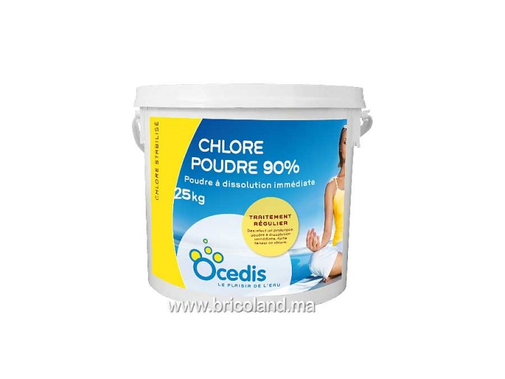 Chlore en poudre 90% 25 Kg - Crystal pool