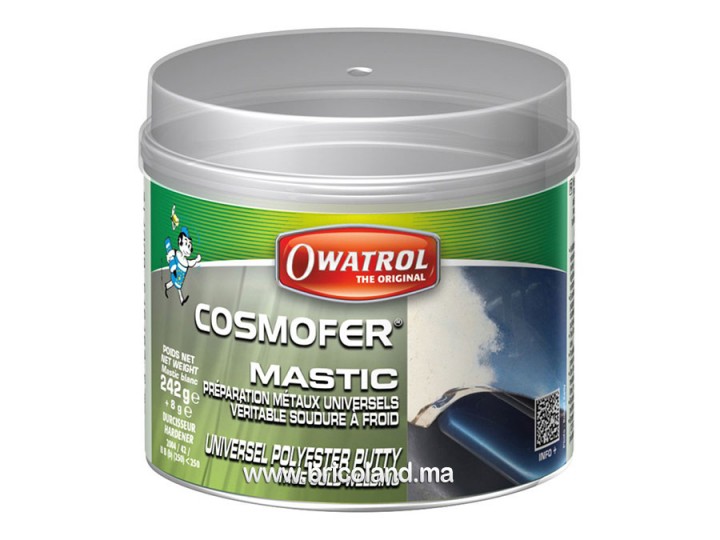 Mastic polyester universel blanc COSMOFER 250g - Owatrol