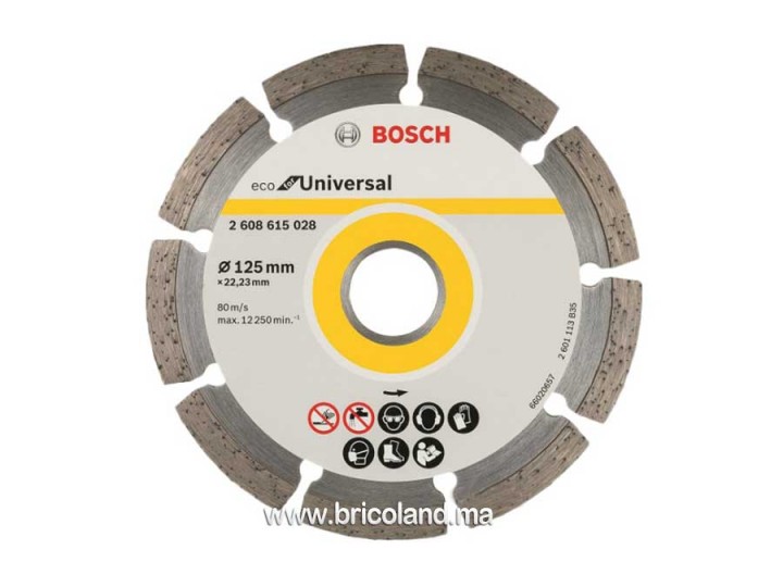 Disque à tronçonner diamanté Eco Universel - 125 x 22,25 mm - Bosch