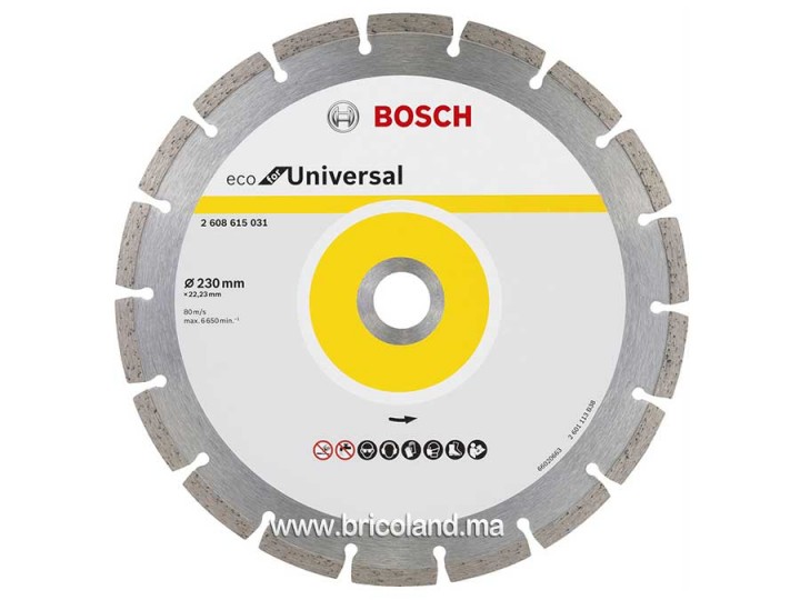  Disque à tronçonner diamanté Eco Universel - 230 x 22,25 mm - Bosch