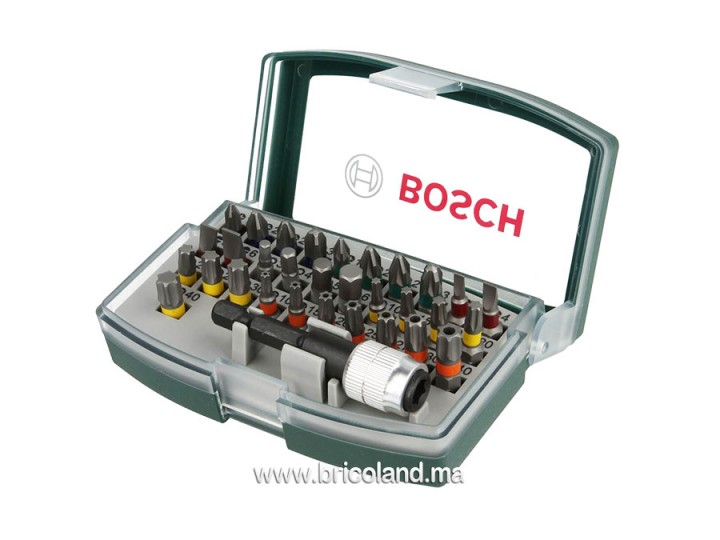 Set d’embouts de vissage avec code de couleur 32 pièces - Bosch