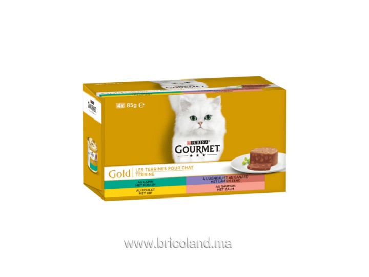 Gourmet gold terrines pour chat 4 x 85g - Purina