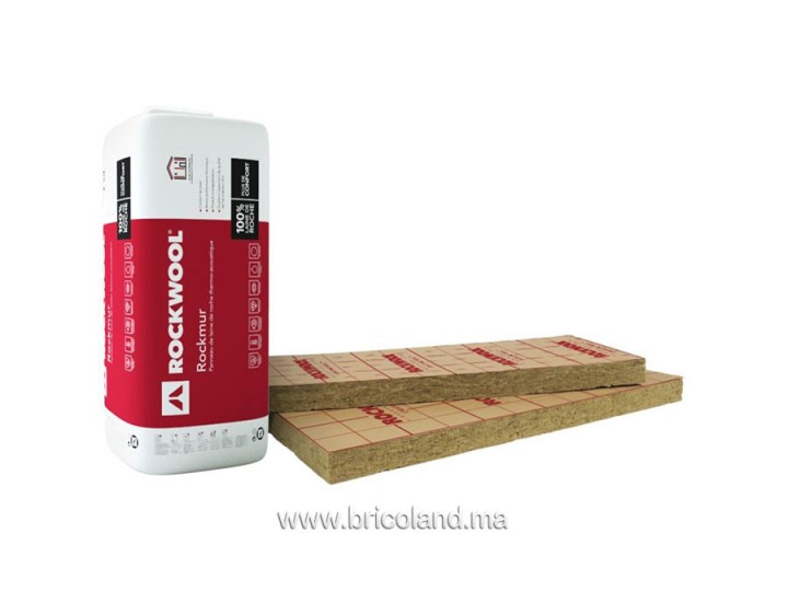 Paquet de 10 panneaux isolants Rockmur Kraft 120x60x5cm 7.2m² - ROCKWOOL