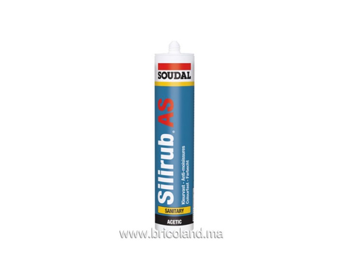 Mastic silicone acétique Silirub AS 280ml - Soudal