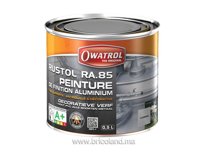 Peinture de finition aluminium RUSTOL-ALU 0.5L - Owatrol