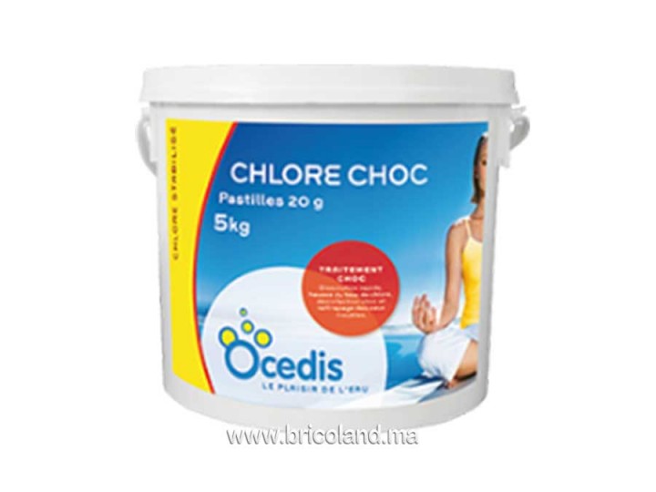 Chlore choc 20 g pastilles - 5 Kg - Ocedis