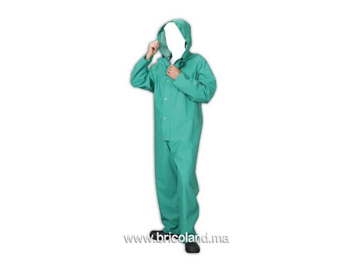 Combinaison chimique PVC verte anti-acide