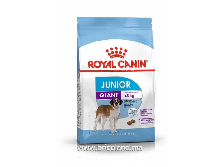 Croquettes pour chiot de 2 mois à 18 mois - Giant Junior - 15 Kg - Royal Canin 