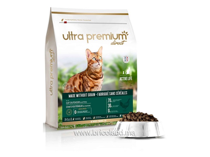 Croquettes Sans Céréales pour chat adulte et chaton d’extérieur - UltraPremium 