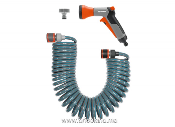 Flexible d'arrosage spiral 10 m +  Accessoires - Gardena