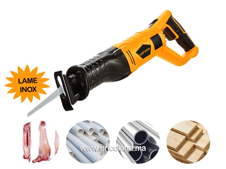 Scie sabre électrique 900W avec lame inox alimentaire - GSFixtop