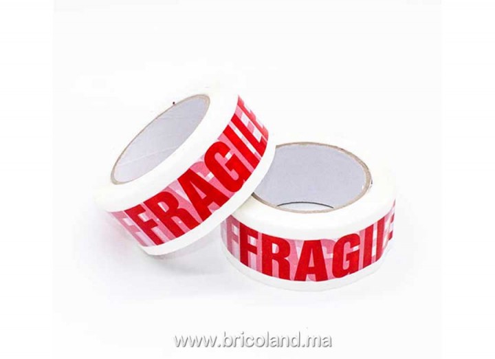 Scotch adhésif FRAGILE 50m - 50mm