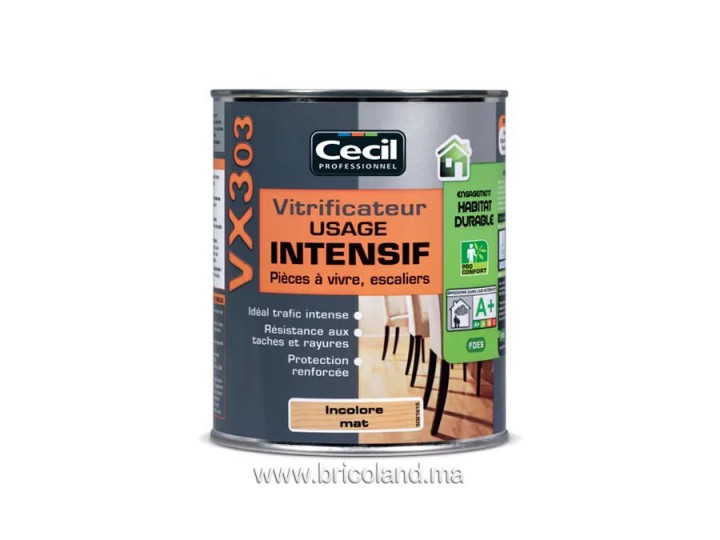 Vitrificateur usage intensif VX303 1L - Cecil professionnel