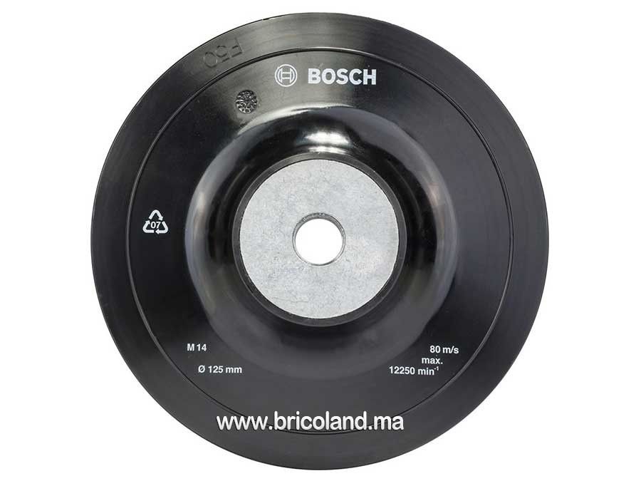 Bricoland - Consommables machines - Plateau de ponçage Ø 125mm pour disques  abrasifs sur fibres - Bosch