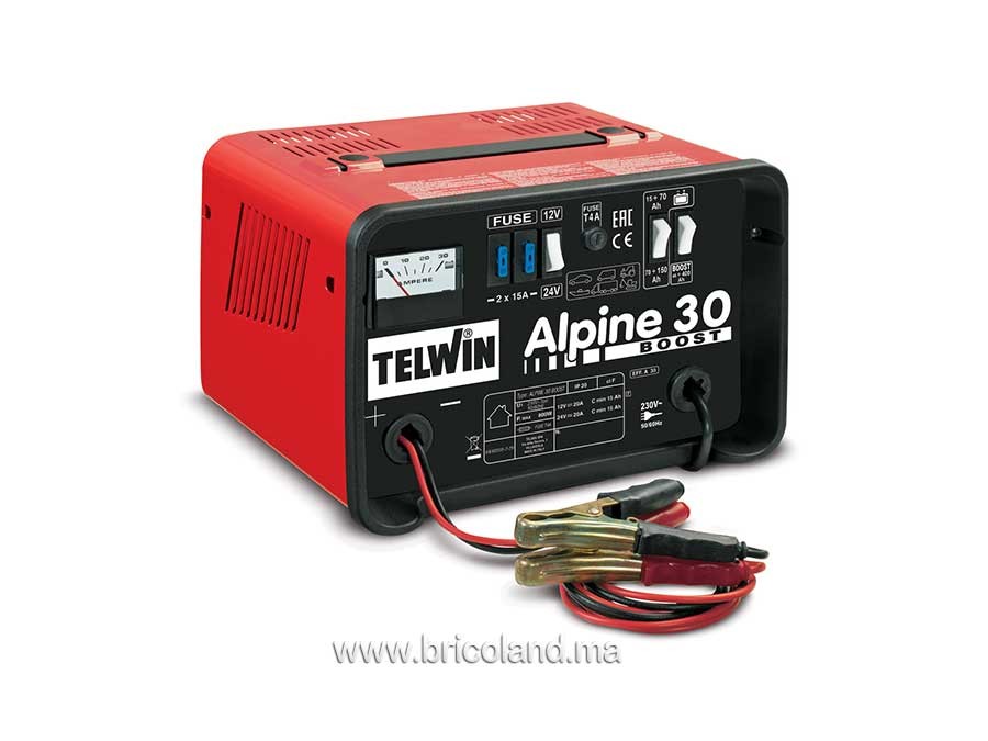 Bricoland - Outillage auto - Chargeur de batterie Alpine 30 12/24V 800W -  Telwin