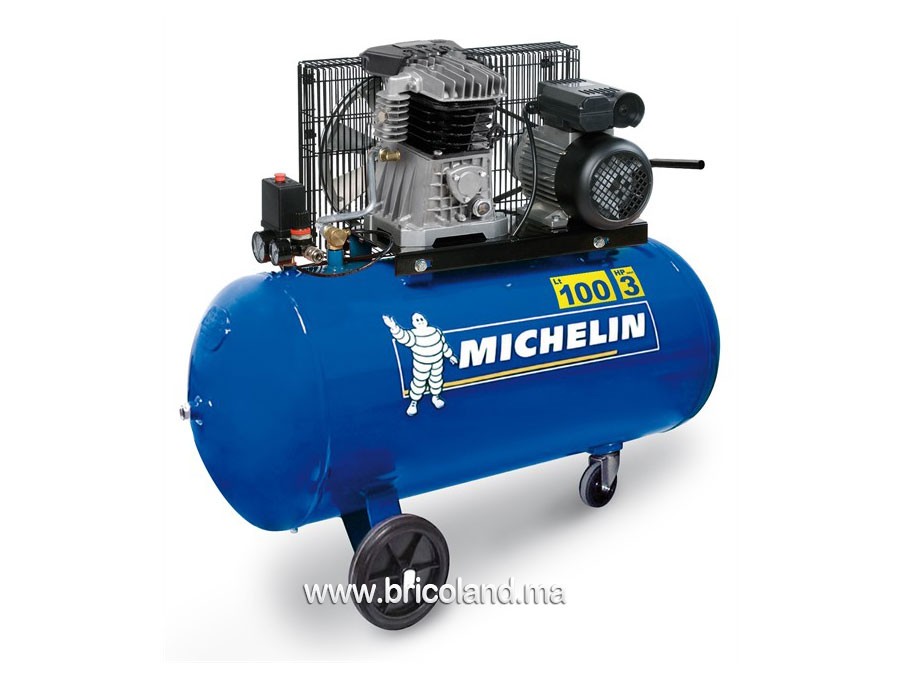 Bricoland - Outillage & Bricolage - Compresseur d'air 100 litres 10 bar  MB100 - Michelin
