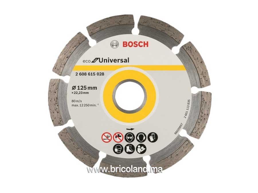 Bricoland - Consommables machines - Disque à tronçonner diamanté Eco pour  Universel - 125 x 22,25 mm - Bosch