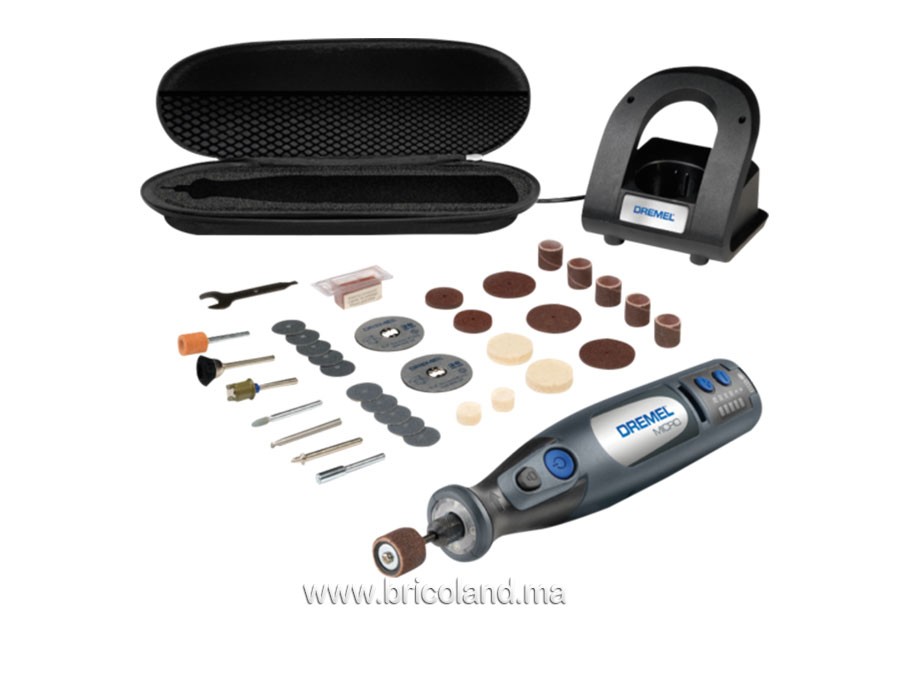 Bricoland - Outillage électroportatif - Coffret MICRO 8050 sans fil 35  accessoires - Dremel