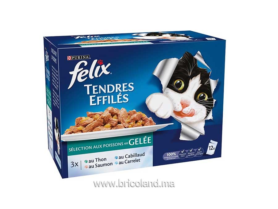 Sachets pour chat - Tendres Effilés en Gelée - poisson