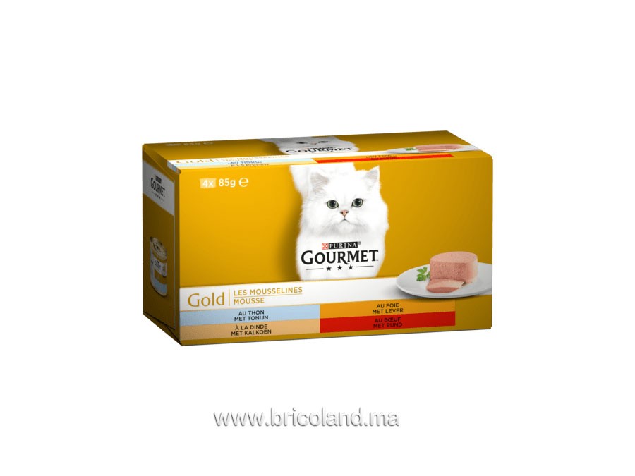 Gourmet Gold Mousselines pour chat 4 x 85g Purina - Bricoland