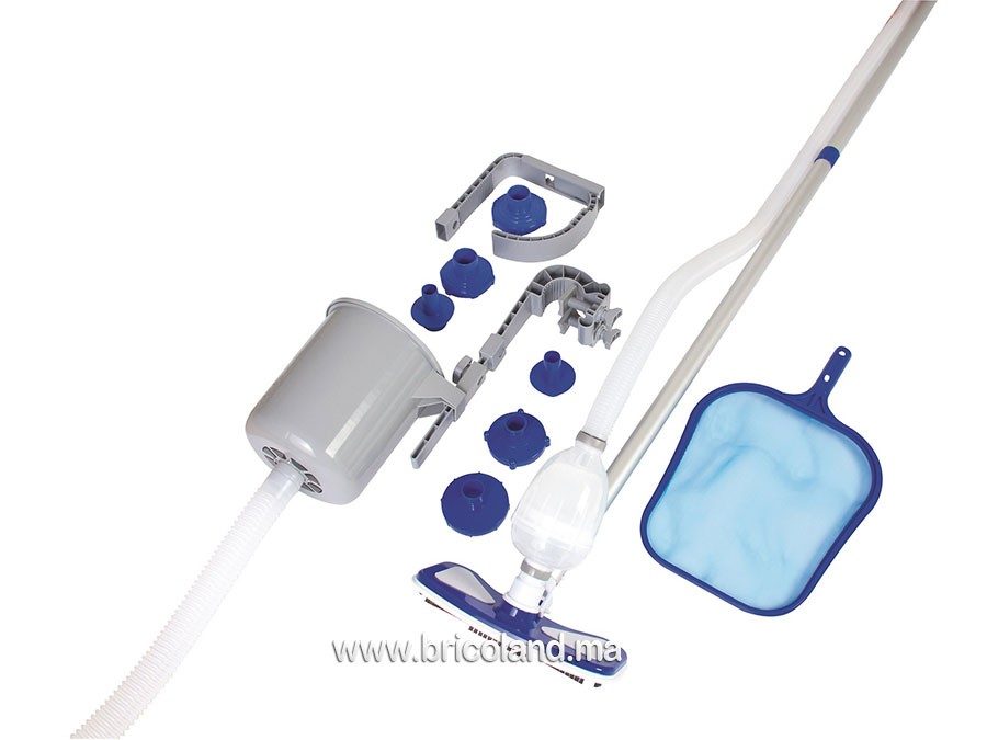 Kit De Nettoyage De Piscine – Épuisette à Feuilles + Filet Profond, Perche Télescopique Aluminium, 2 Tailles