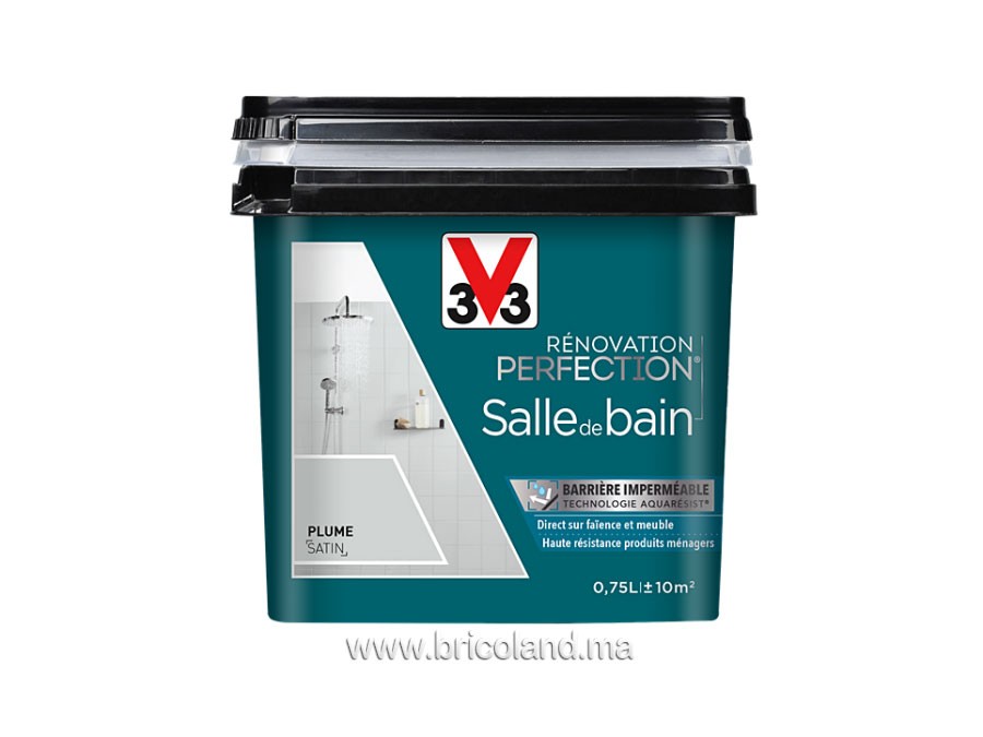 Peinture baignoire blanc satin V33 Sanitaire décolab® 1l