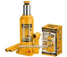 Cric-bouteille hydraulique 6 tonnes - INGCO