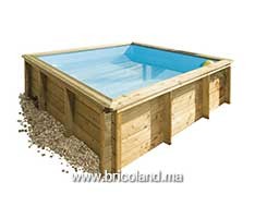 Piscine Bois Hors-Sol TROPIC JUNIOR 2X2m avec Filtration
