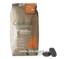 Briquette de charbon vert d'olive 3 kg - Olivette 