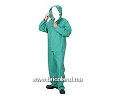 Combinaison chimique PVC verte anti-acide