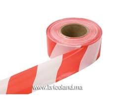 Ruban de signalisation rouge/blanc - 250m