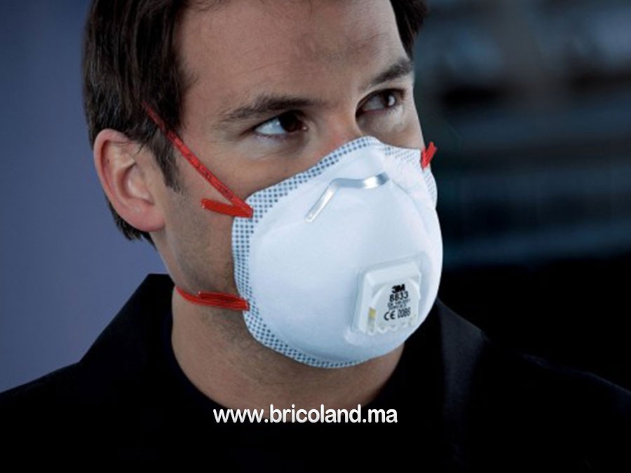 Masque FFP3 de protection respiratoire avec soupape 3M 8833