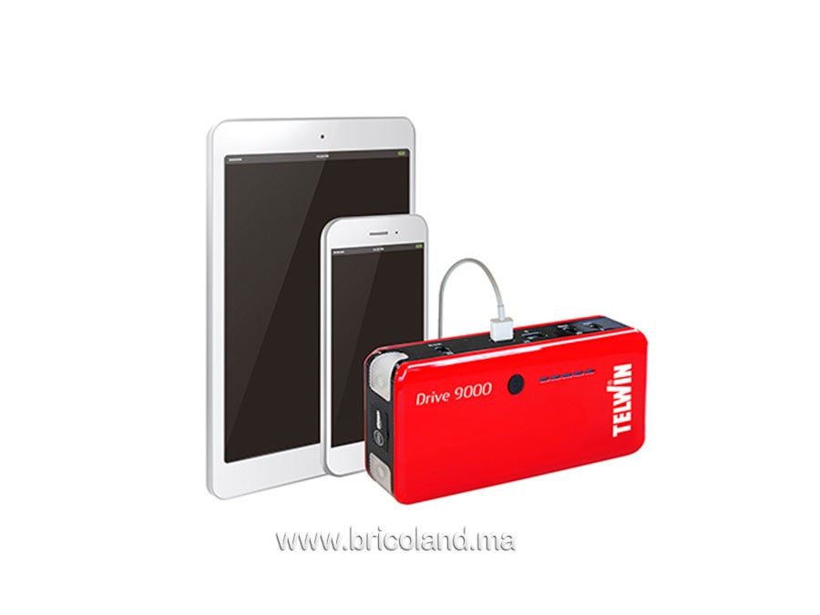 Démarreur portable ultra compact d'urgence 12V Drive9000 TELWIN