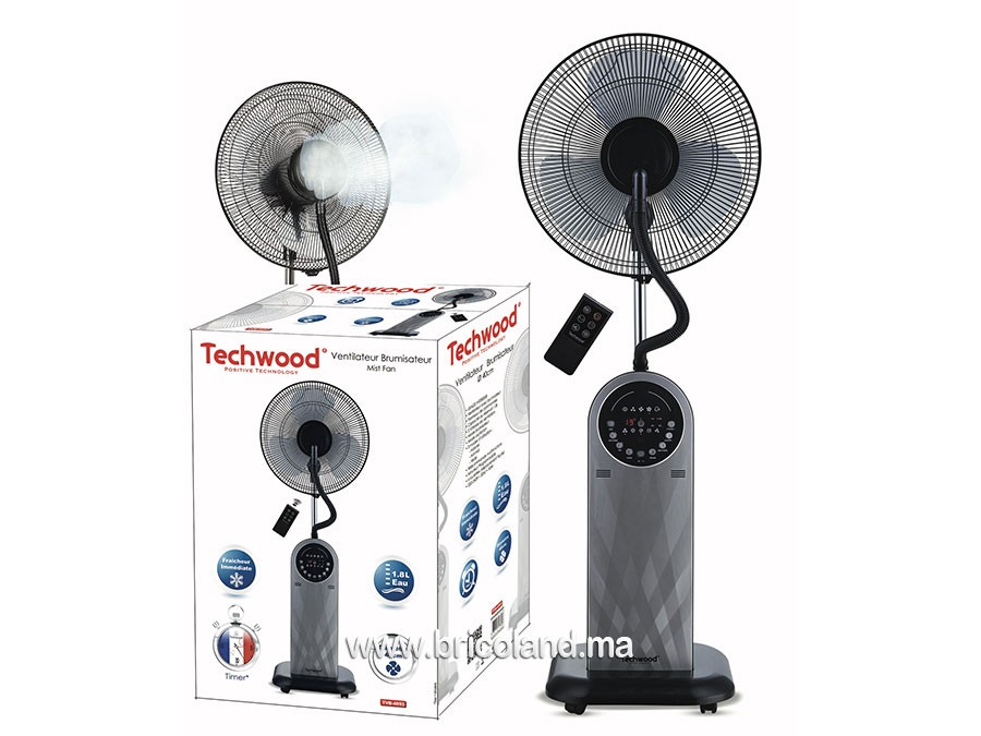 Ventilateur brumisateur 40cm Techwood TVB-4093 - Bricoland