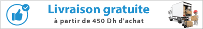 Livraison gratuite assurée partout au Maroc pour tout achat plus de 450 dh